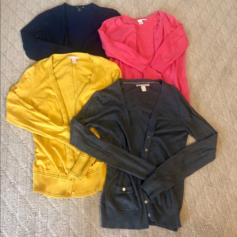 Set of 4 Button Down Cardigans- XS/S